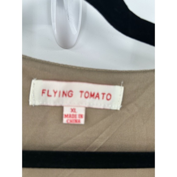 Flying Tomato Womens Sz XL Brown Floral Long Sleeve Maxi Dress Tiered Ruffle - Picture 4 of 8